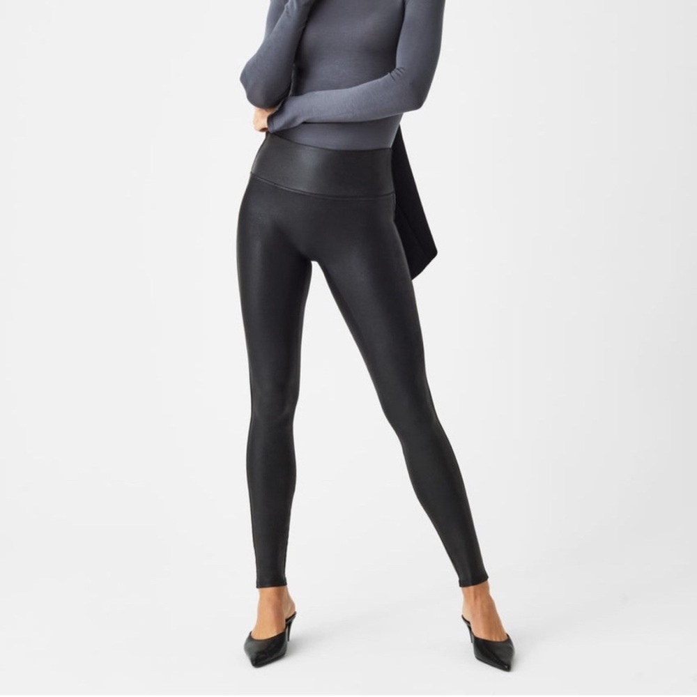 SPANX faux leather finish leggings
